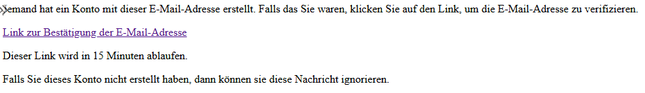 Registrierungsmail