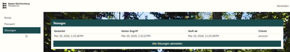 Button Alle Sitzungen abmelden