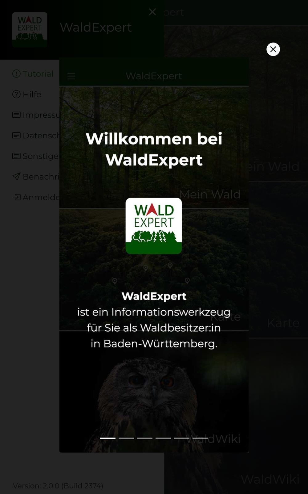 allgemeines Tutorial der App
