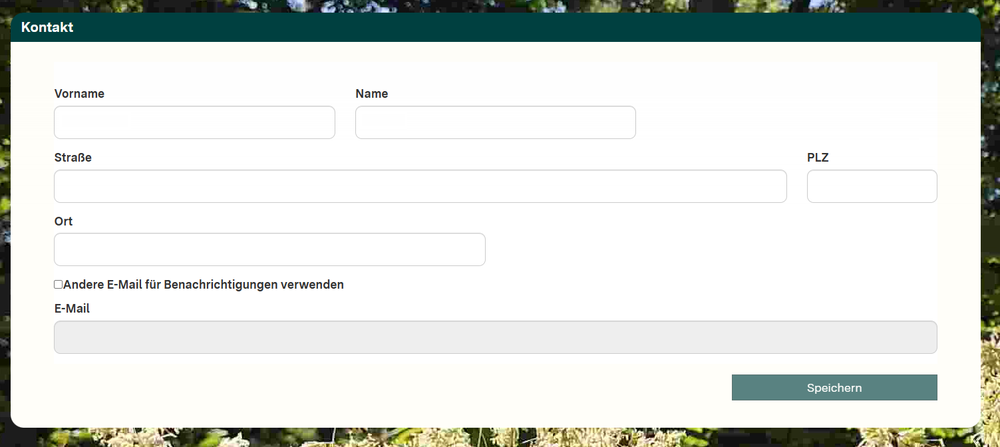 Kontaktdaten ausfüllen
