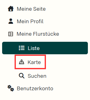 Button um zur Kartenfunktion zu gelangen.
