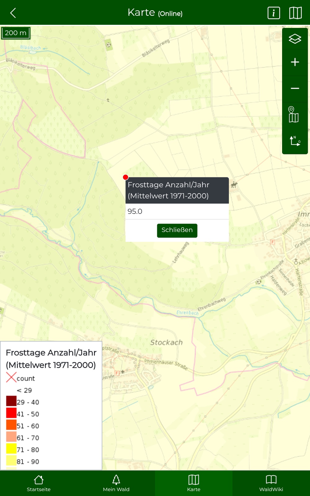 Layer Frosttage mit Infos