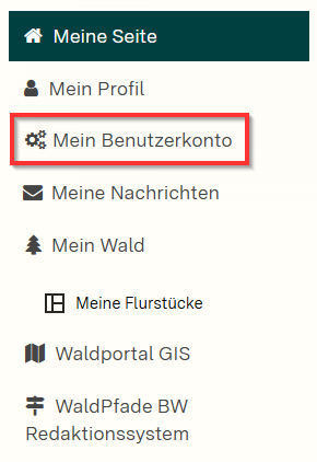 Mein Benutzerkonto-Button