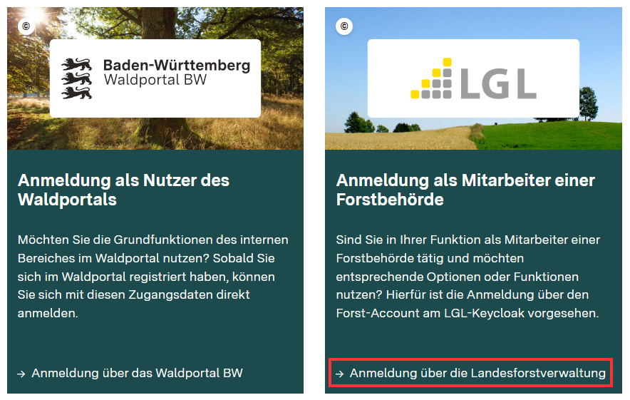 Anmeldemaske Forstuser