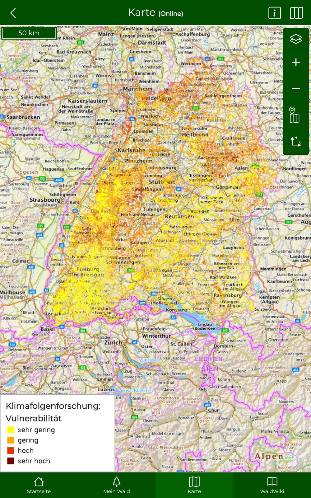 Layer Klimafolgenforschung: Vulnerabilität