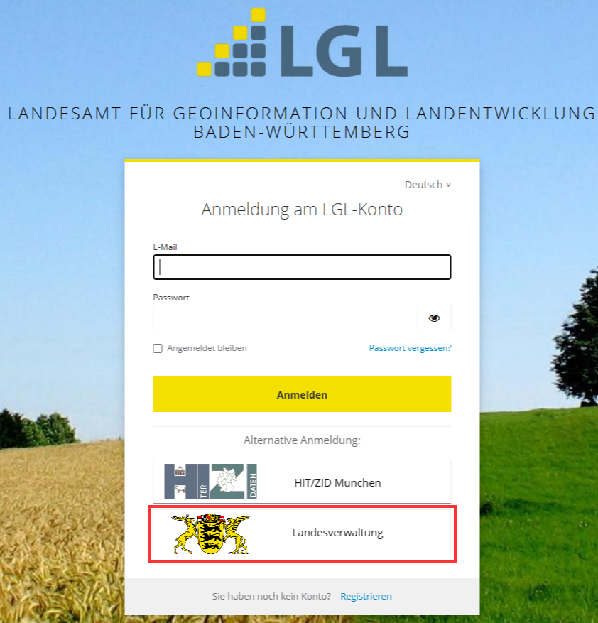 Anmeldemasken LGL-Keycloak ohne Domäne FORST
